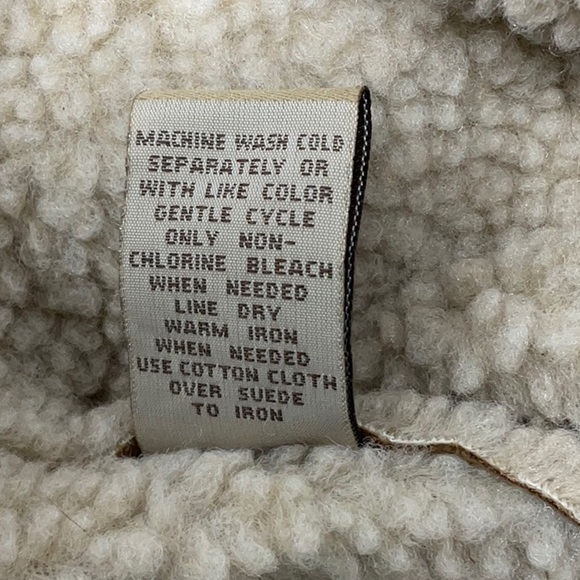 Ruff Hewn women’s suede/faux shearling vest, size large - Picture 8 of 9